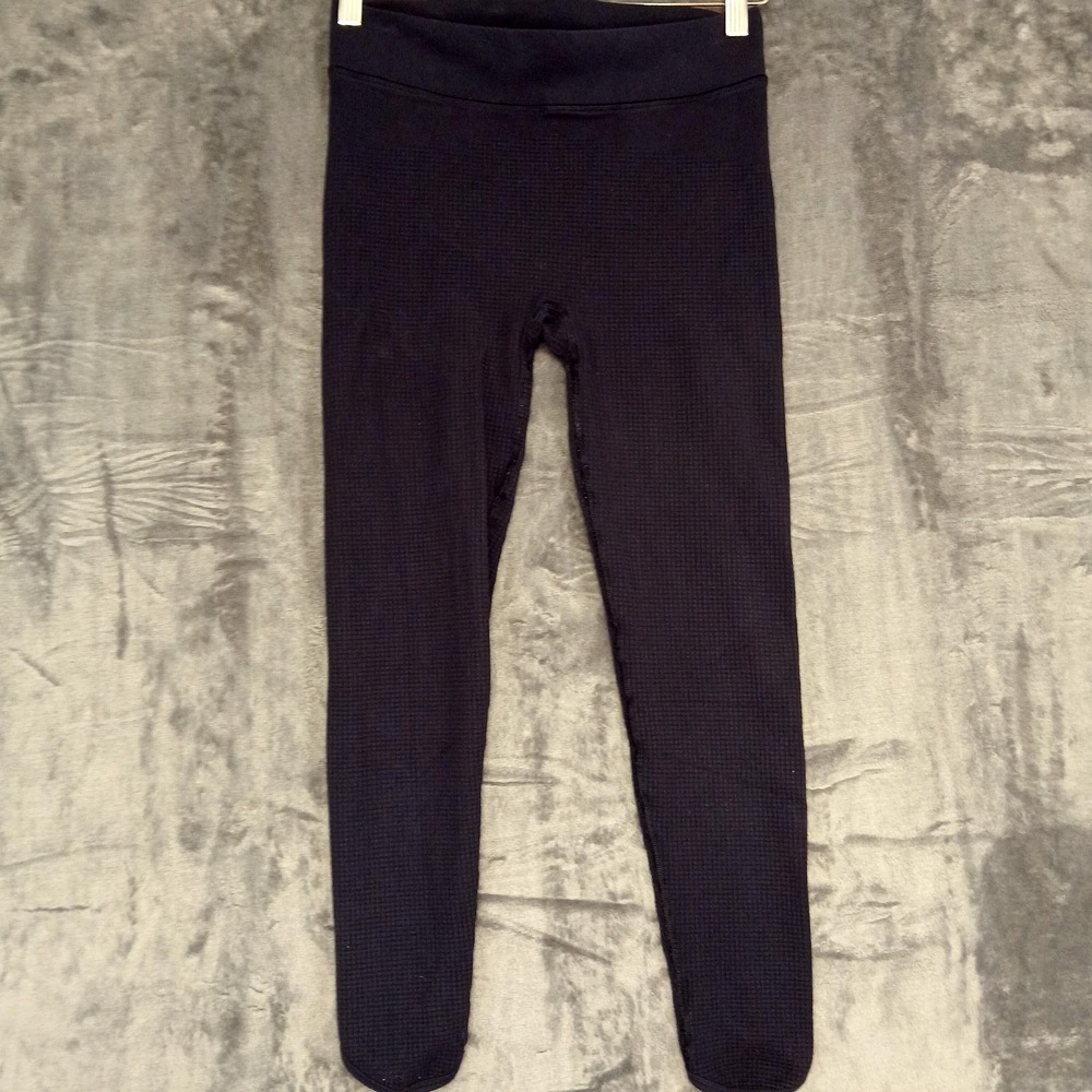 Gymshark Womens S Thermal Seamless Waffle Leggings Black No Tag Authentic Style